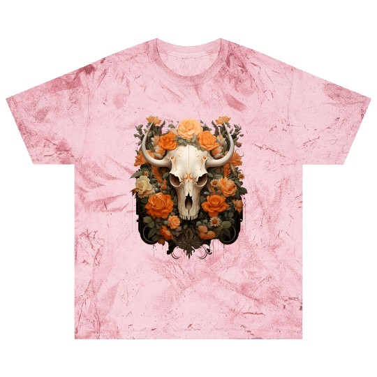 Vintage Bohemian Sugar Skull Bloom Blast T Shirts