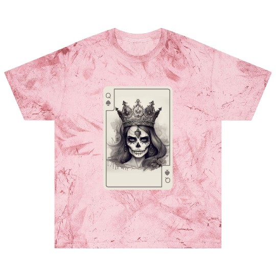 Poker Cards Queen of Spades Creepy Gothic Blast T Shirts