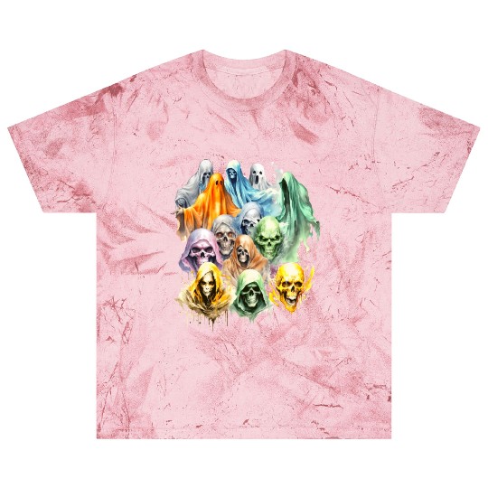 Scary Halloween Vintage Ghosts Skulls and Ghouls Blast T Shirts