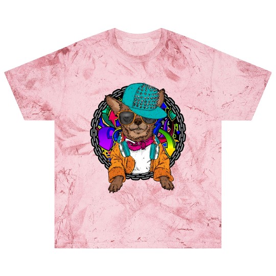 Street Dog Chihuahua Graffiti With Chain Dog Blast T Shirts