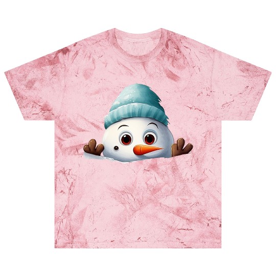 Snowman Christmas watercolor Santa hat Blast T Shirts