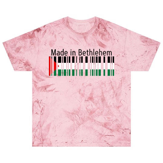 Made in Bethlehem Barcode Palestine Flag for Pales Blast T Shirts