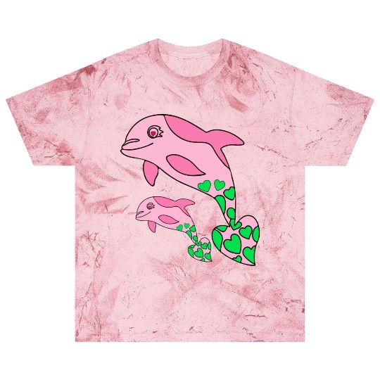 The Endearing Dance of Dolphin Mom and Kid Blast T Shirts
