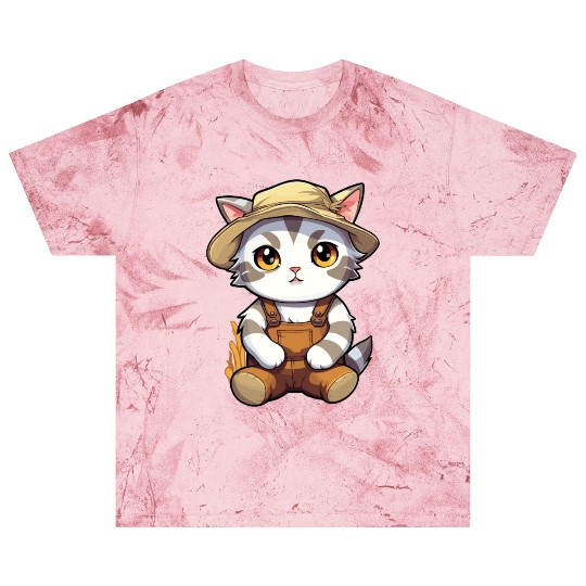 Kawaii Cat Farmer Agriculturist Farming Cute Anime Blast T Shirts