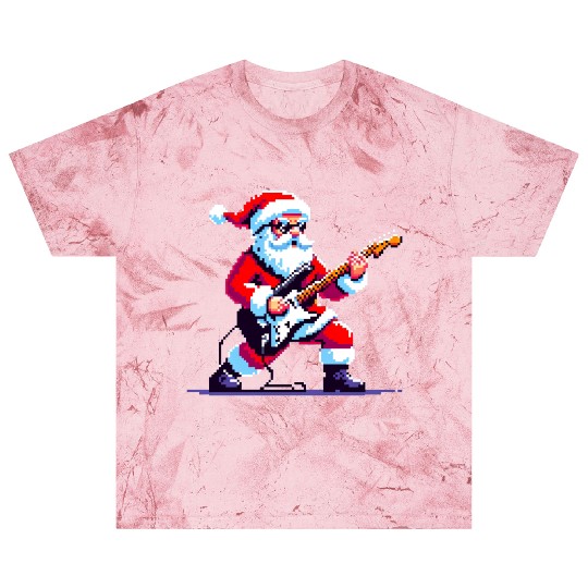 Rocking Santa 8-Bit Pixel Art Blast T Shirts