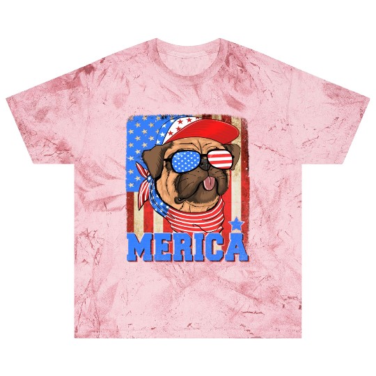 Funny Merica Retro Flag Us American Bulldog Blast T Shirts