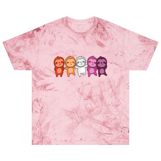 Lesbian Flag Pride Month Lgbtq Lesbian Sloth Blast T Shirts