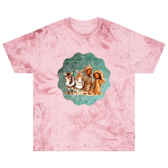 Christmas Nativity Scene Shepherds and Sheep Blast T Shirts