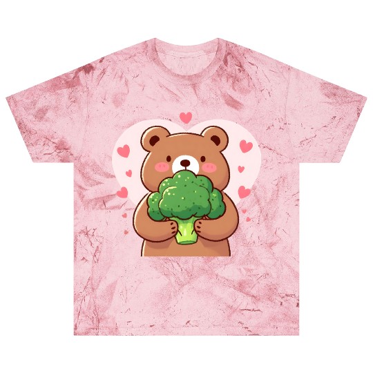 Bear in love hugs huge broccoli Blast T Shirts