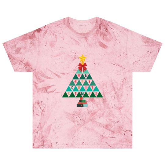 Math Merry Christmas tree white bg using triangles Blast T Shirts