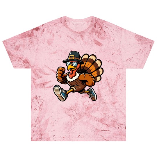 Running Turkey- Turkey Trot Running Thanksgiving Blast T Shirts