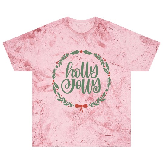 Holly Jolly Sage Green Christmas Wreath Fun Blast T Shirts