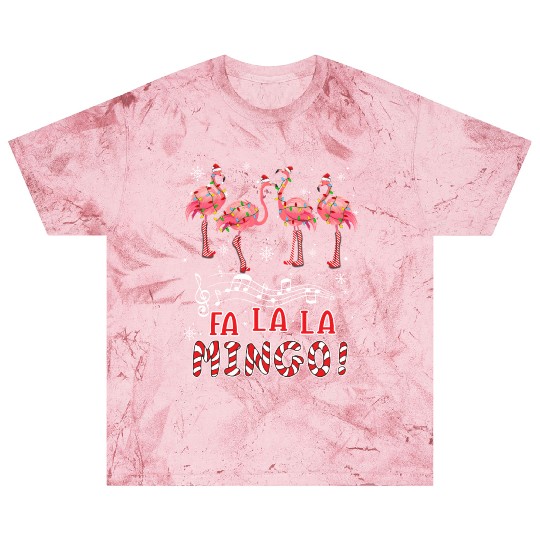Candy Cane Flamingoes Fa La La Mingo Flamingo Blast T Shirts