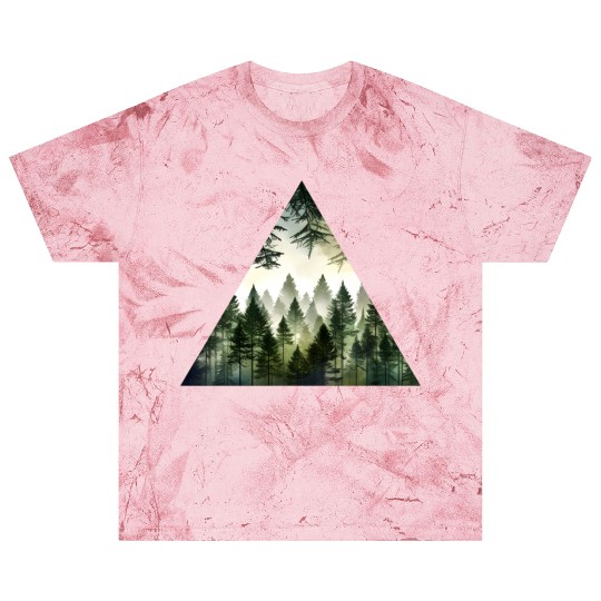 Geometric Forest Triangle Blast T Shirts