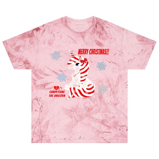 "Candy Cane the Unicorn" (Snowflake Snuggliezz) Blast T Shirts