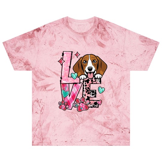 Beagle Dog I Love My Dog Valentines Day Blast T Shirts