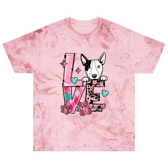 Bullterrier Dog I Love My Dog Valentines Day Blast T Shirts