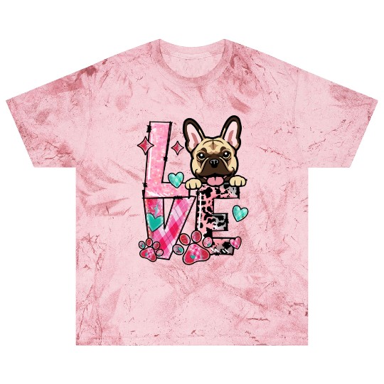 Frenchie Dog I Love My Dog Valentines Day Blast T Shirts