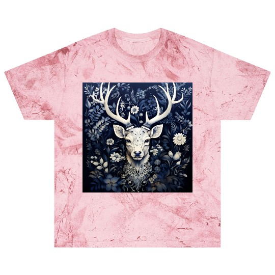 Enchanted Forest Deer Winter Bloom Blast T Shirts