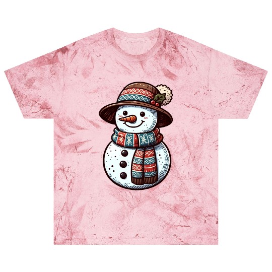 Winter Wonderland: Charming Snowman Illustration Blast T Shirts