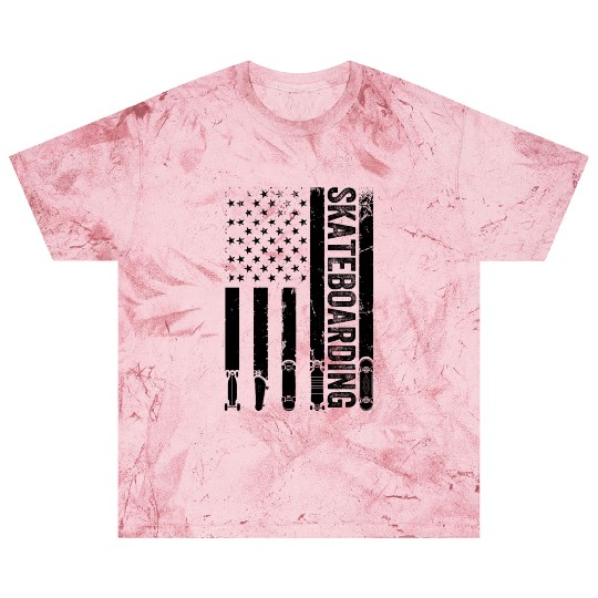 Skatepark Skateboarding US Flag Blast T Shirts