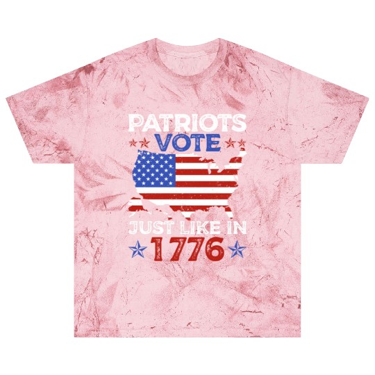 Patriots Vote Just Like 1776 American Flag Voter Blast T Shirts