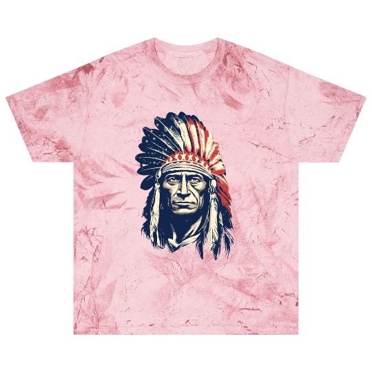 Indian Native American Chief Feather Headdress Blast T Shirts