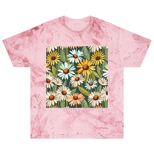 Daisy flower pattern watercolor poster Blast T Shirts