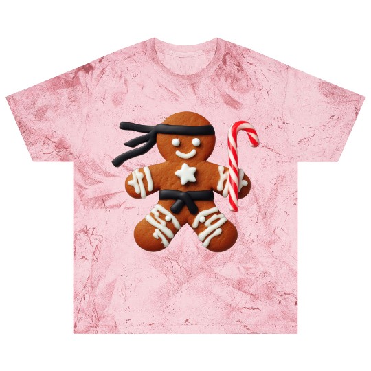Funny Ninja Gingerbread Man Cookie Candy Cane Blast T Shirts