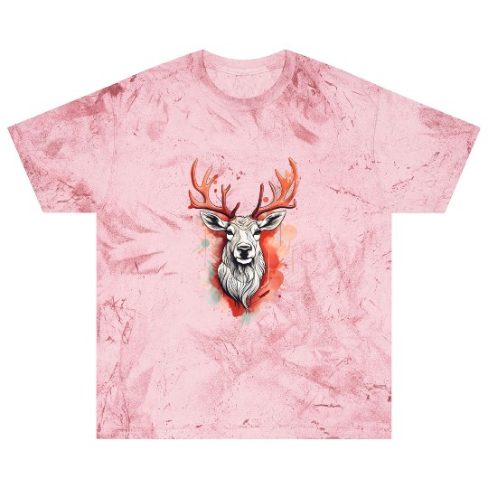 Reindeer Sublime Antler Silhouette Top Blast T Shirts