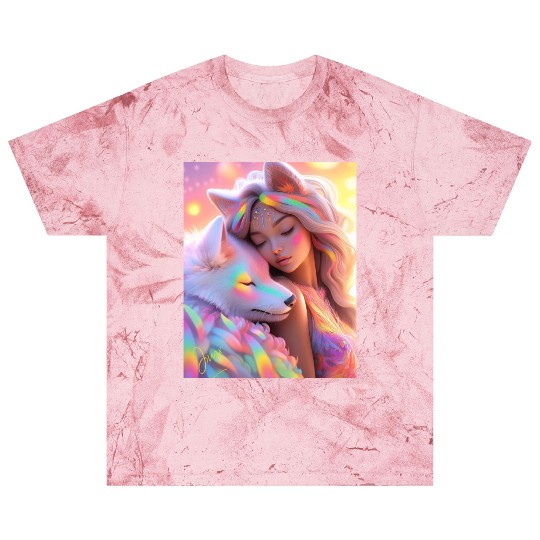 Rainbow Friends - White Wolf and Girl Blast T Shirts