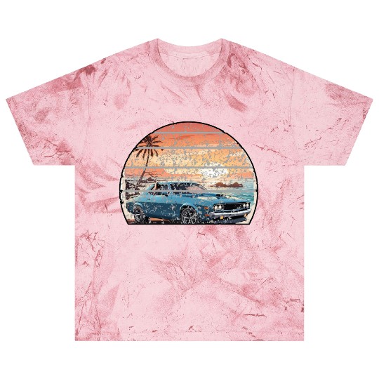 A muscle car cruisingon a coastal road. Blast T Shirts