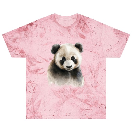 Panda Cute Bear Watercolor Painting Portrait Blast T Shirts