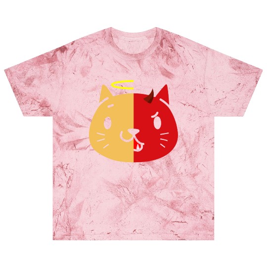 Two Face Cat Angel And Devil Blast T Shirts