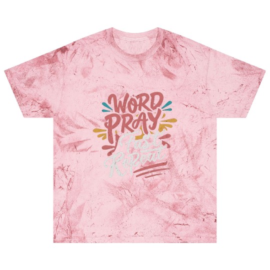 Word Pray Fast Repeat Christian Design Blast T Shirts