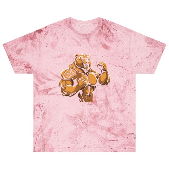 Brown Bear Biceps Tattoo I Love Dad Blast T Shirts