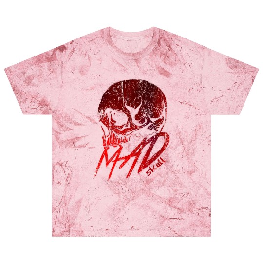 Red Skull with Lightning Graffiti Blast T Shirts