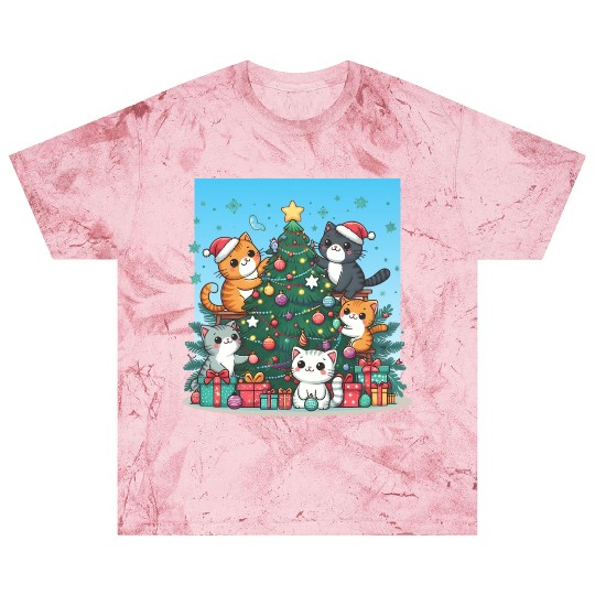 Kittens decorate a Christmas tree Blast T Shirts
