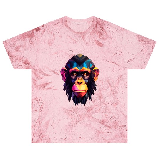 Geometric Style Chimpanzee Blast T Shirts