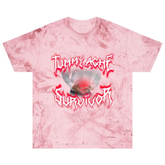Tummy Ache Survivor Metal Design Blast T Shirts
