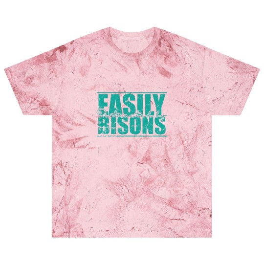 Easily Distracted by Bisons Animal Blast T Shirts