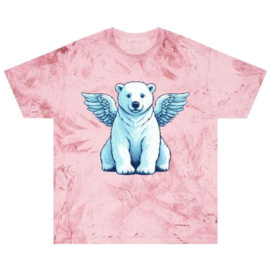 Bear Polar Bear Angel Wings Blast T Shirts