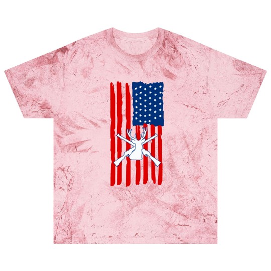 American flag deer hunting Blast T Shirts