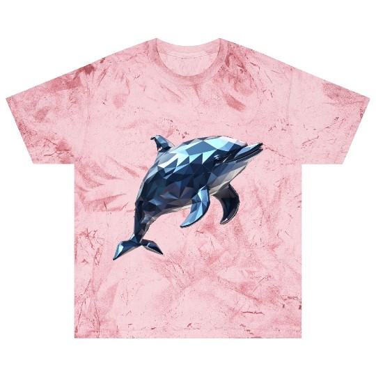 Geometric Style Dolphin Blast T Shirts