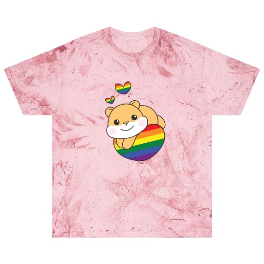 Rainbow Flag Pride Lgbtq Cute Hamster Love Blast T Shirts
