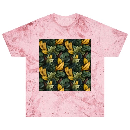 Fall Leaves Pattern Blast T Shirts