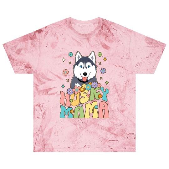 Groovy Siberian Husky Mom Female Dog Lover Blast T Shirts