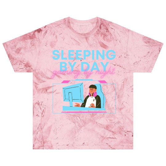 Sleeping By Day Gaming By Night Blast T Shirts