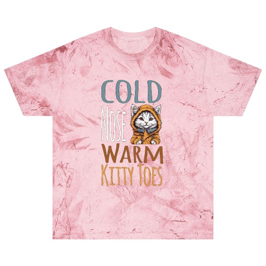 Cold Nose Warm Kitty Toes White Cat Winter Outfit Blast T Shirts