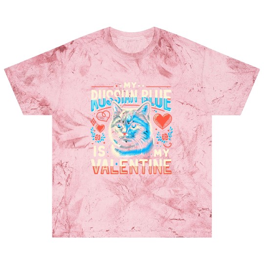 Russian Blue Cat Love Cute Valentine's for Cat lov Blast T Shirts